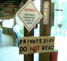 Weird Funny Pictures - Do Not Read-Private Sign