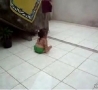 Funny Links - Chubby Baby Does Weird Tile Slide - WTF!?!
