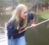 Funny Links - Girl Tries to Cross Lake