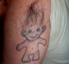 Funny Pictures - Hairy Troll Tattoo