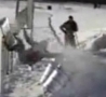 Funny Links - Snowboarder Crashes Into Short Fence