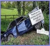 WTF Links - Ironic sign - Car crash 
