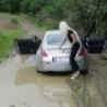 Funny Pictures - Mercedes Stuck in the Mud