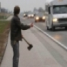 Funny Pictures - Sketchy Hitchhiker